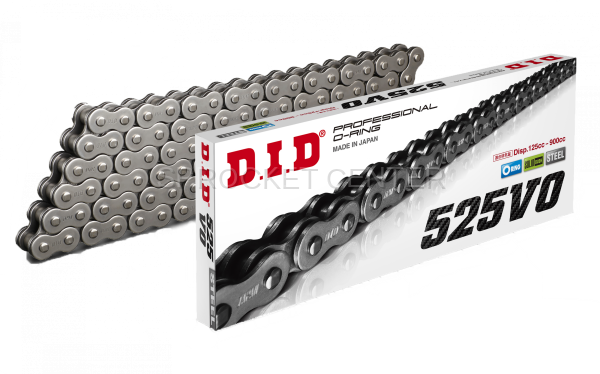 D.I.D. 525 VO Series Natural Plated O-Ring Sealed Chain (Rivet Masterlink)