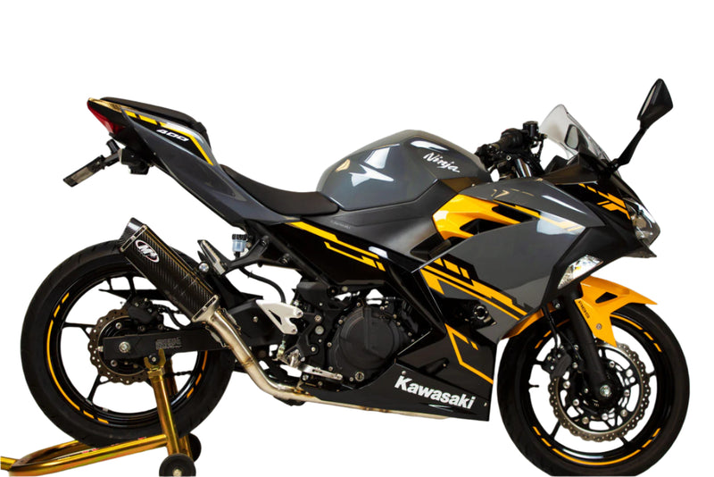 M4 Full System With X96 Carbon Canister '18-'25 Kawasaki Ninja 400/500/Z