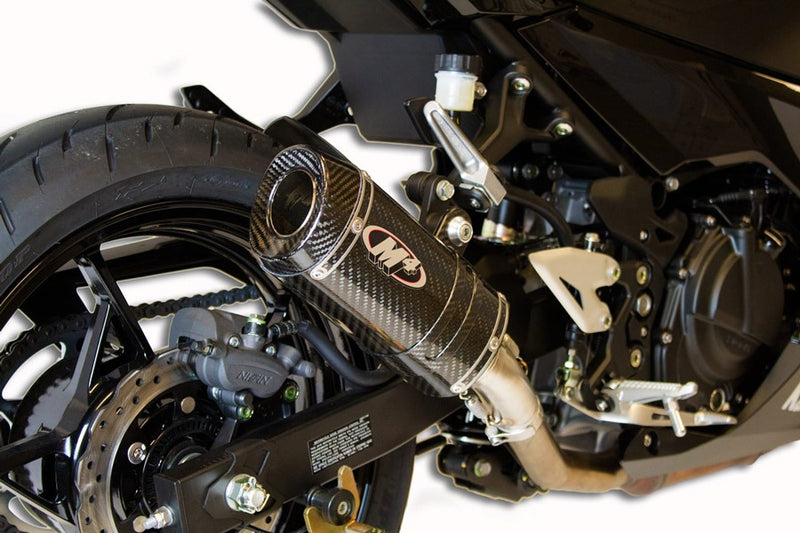 M4 Slip-0n With X96 Carbon Canister '18-'25 Kawasaki Ninja 400/500/Z