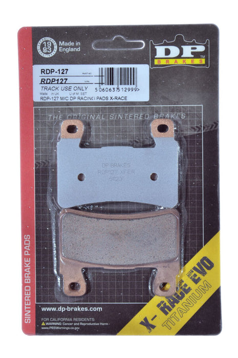 DP BRAKES RDP Racing Brake Pads - '98-'06 Honda CBR 600/900/929/ '13-'16 Kawasaki ZX6R (SEE FITMENT BELOW)