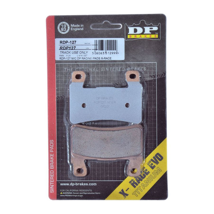 DP BRAKES RDP Racing Brake Pads - '98-'06 Honda CBR 600/900/929/ '13-'16 Kawasaki ZX6R (SEE FITMENT BELOW)