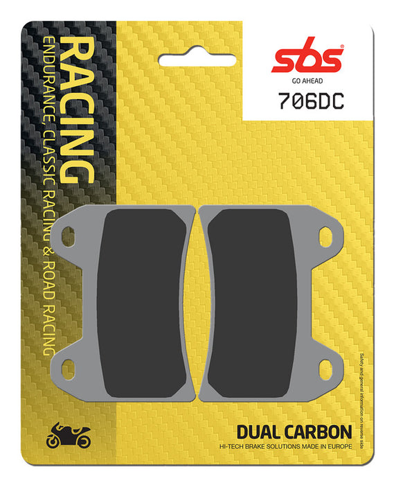 SBS Dual Carbon Brake Pads DUCATI/MOTO GUZZI/APRILIA 706DC (SEE FITMENT BELOW)