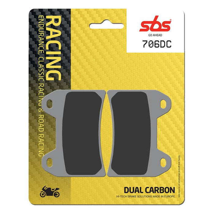 Pastillas de freno SBS Dual Carbon para DUCATI/MOTO GUZZI/APRILIA 706DC (VER AJUSTE A CONTINUACIÓN)