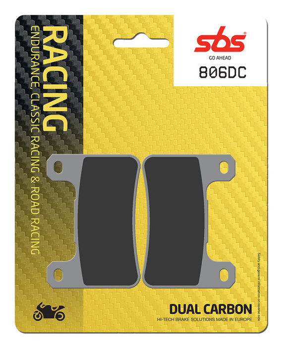 SBS Dual Carbon Brake Pads - KAWASAKI/SUZUKI 806DC (SEE FITMENT BELOW)