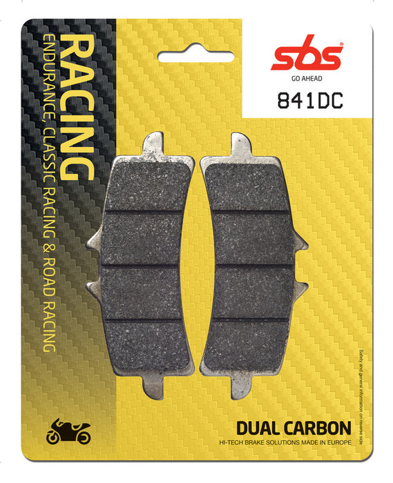 SBS Dual Carbon Brake Pads DUCATI/KTM/MV AGUSTA/SUZUKI/HUSKY/APRILIA/KAWASAKI/TRIUMPH 841DC (SEE FITMENT BELOW)