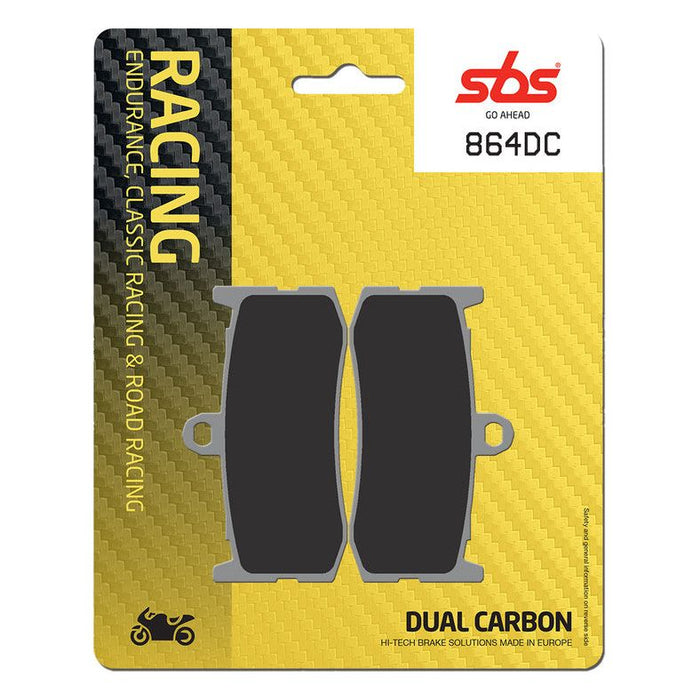 Pastillas de freno SBS de doble carbono - Daytona 675 864DC (VER AJUSTE A CONTINUACIÓN)