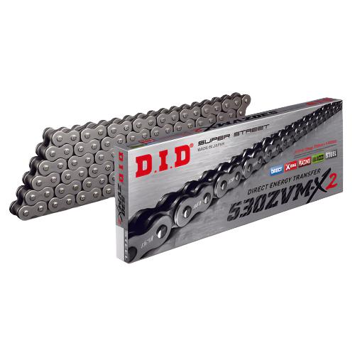 Cadena DID 530 ZVM-X2 - 120 eslabones (plata)