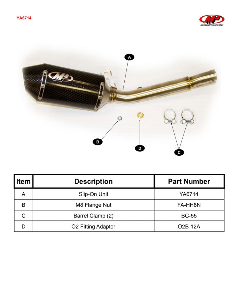 M4 Slip-On with Carbon Fiber Canister '15-'20 Yamaha FZ-07/MT-07- '16-'21 XSR700