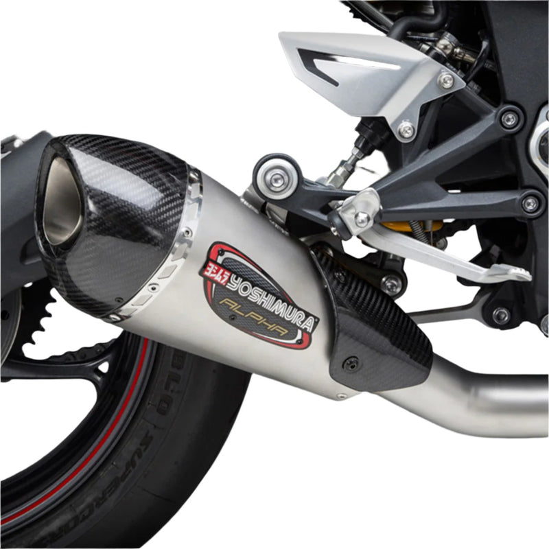 Yoshimura ALPHA-T WORKS SLIP-ON (SS-SS-CF) '13-'17 Triumph Daytona 675 / R