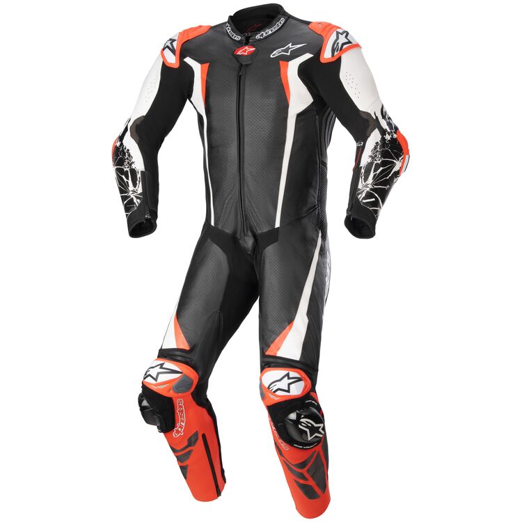 Mono de cuero ALPINESTARS Racing Absolute v2 - Negro/Blanco/Rojo