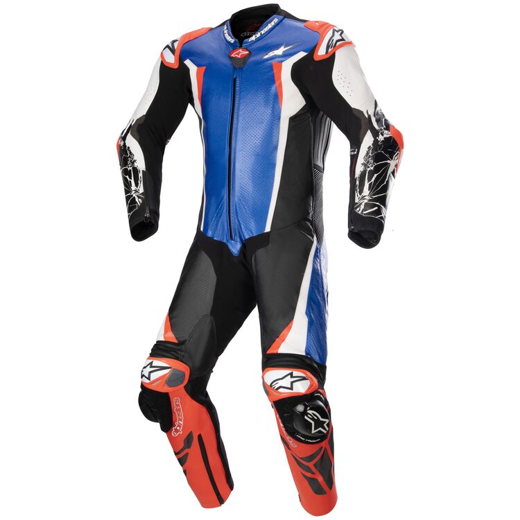 Mono de cuero ALPINESTARS Racing Absolute v2 - Negro/Azul/Blanco/Rojo