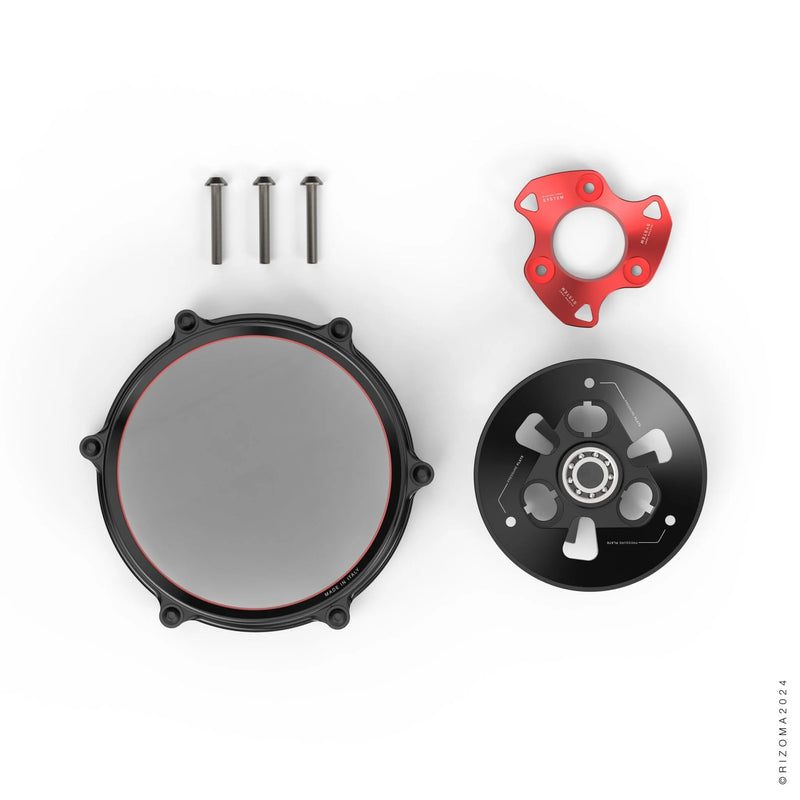 Rizoma Clear Clutch Cover Kit for '18- '26 Ducati Panigale V4 / V4S