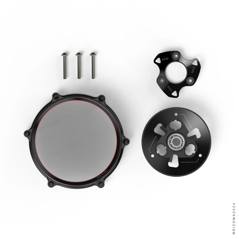 Rizoma Clear Clutch Cover Kit for '18- '26 Ducati Panigale V4 / V4S