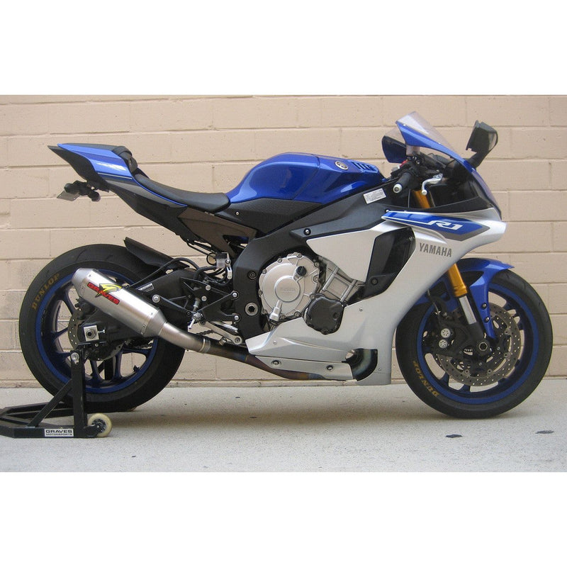 Graves '15-'24 Yamaha R1 Cat Eliminator Titanium/Carbon Exhaust