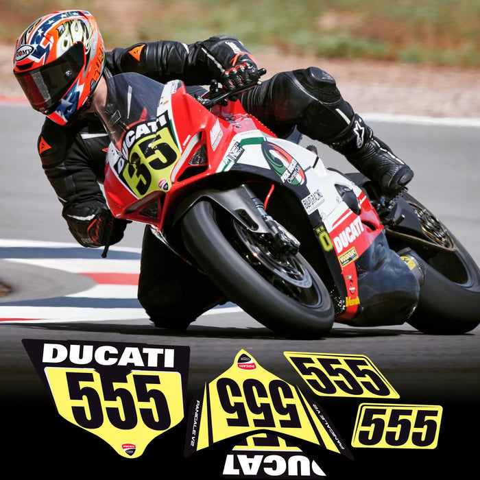 Trackday / Race Number Plates 4 Piece Kits '22 -'25 Ducati V2