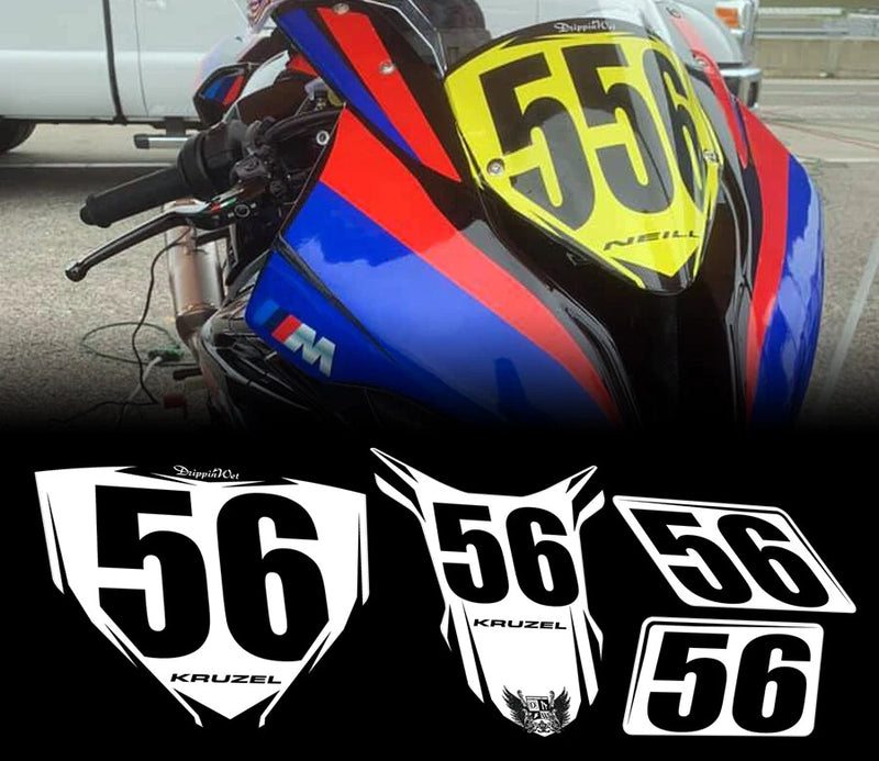 Trackday / Race Number Plates 4 Piece Kits '19- '25 BMW S1000RR / '21 -'25 M1000RR