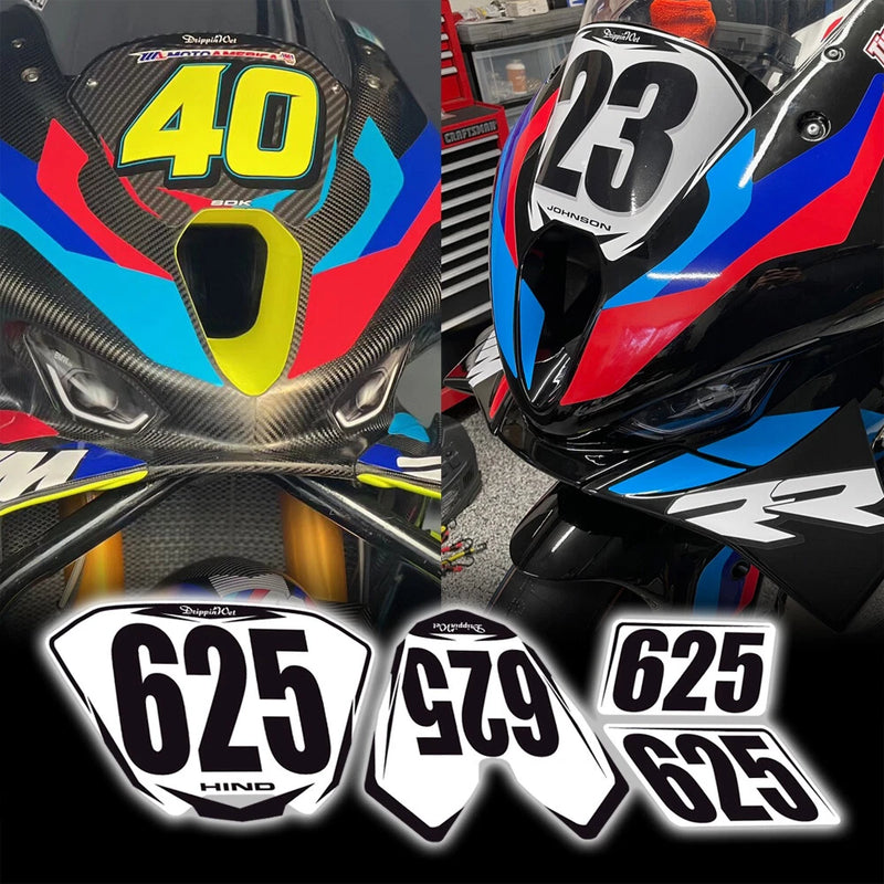 Trackday / Race Number Plates 4 Piece Kits '23 -'25 BMW M1000RR