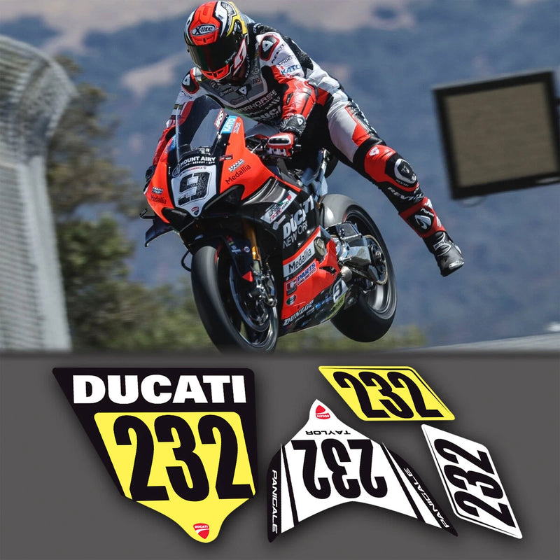 Trackday / Race Number Plates 4 Piece Kits '20 -'24 Ducati Panigale V4