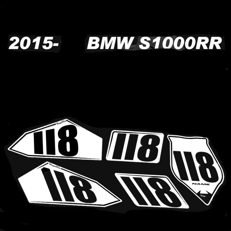 Trackday / Race Number Plates 4 Piece Kits '15 -'18 BMW S1000RR