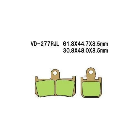 Pastillas de freno de metal sinterizado VESRAH JL - YAMAHA R1 '07-'14 VD-277RJL