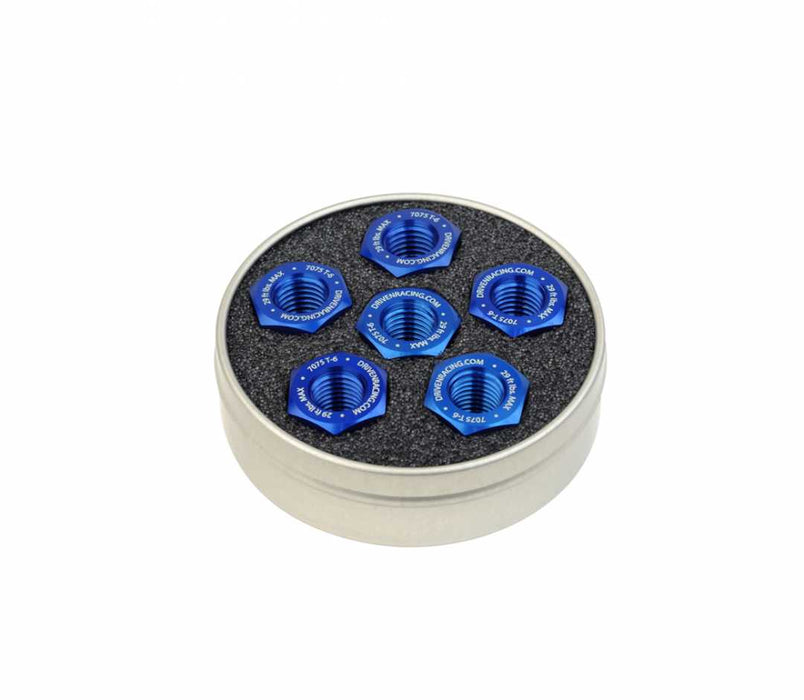 DRIVEN RACING Aluminum Sprocket Nuts - Blue - M8 x 1.25 DSN-02-BL