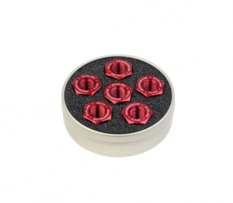 DRIVEN RACING Aluminum Sprocket Nuts - Red - M10 x 1.25 DSN5RD