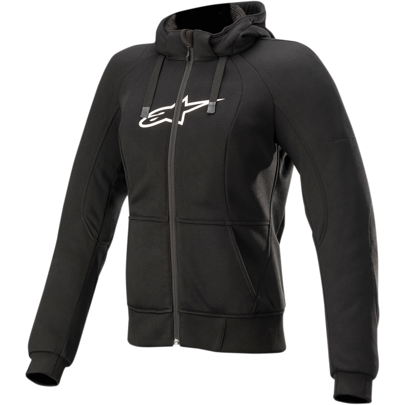 Chaqueta deportiva con capucha Stella Chrome de ALPINESTARS, color negro, talla mediana 4210920-10-M