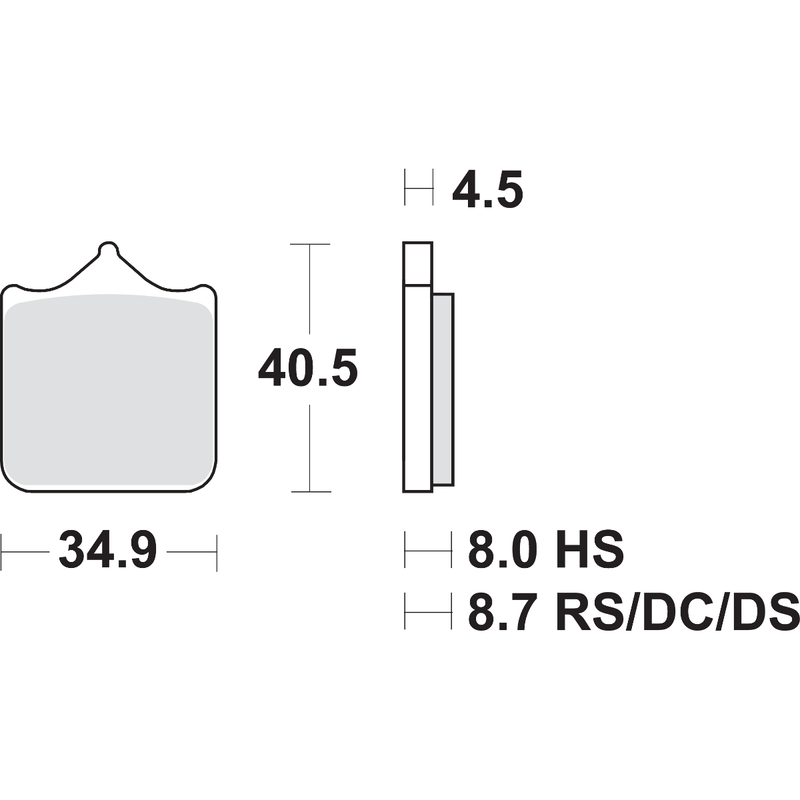 SBS Dual Carbon 870DC Racing Brake Pads