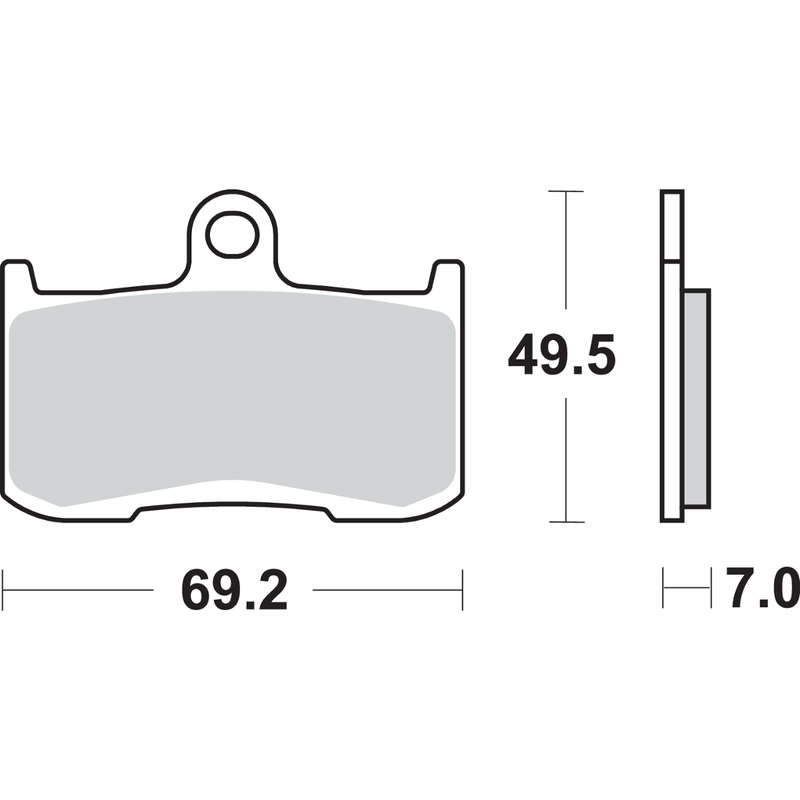 SBS Dual Carbon 782DC Racing Brake Pads