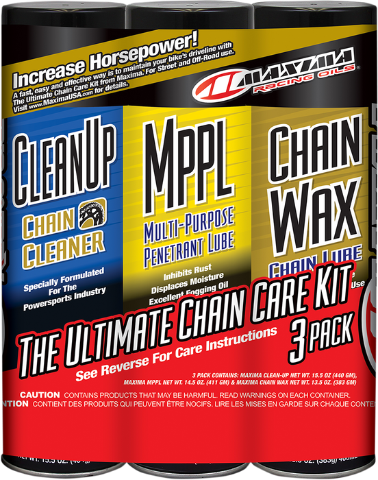 MAXIMA RACING OIL Chain Wax/Care Kit - Aerosol 70-749203-N