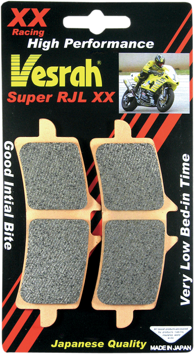 VESRAH JL Sintered Metal Brake Pads - KAWASAKI / TRIUMPH / SUZUKI / KTM / DUCATI / APRILIA VD-9031RJL-XX (SEE FITMENT BELOW)