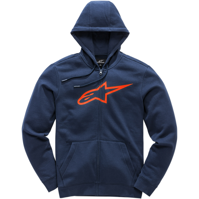 Sudadera con capucha y cremallera ALPINESTARS Ageless 2 - Azul marino/rojo - Grande 1038530527030L