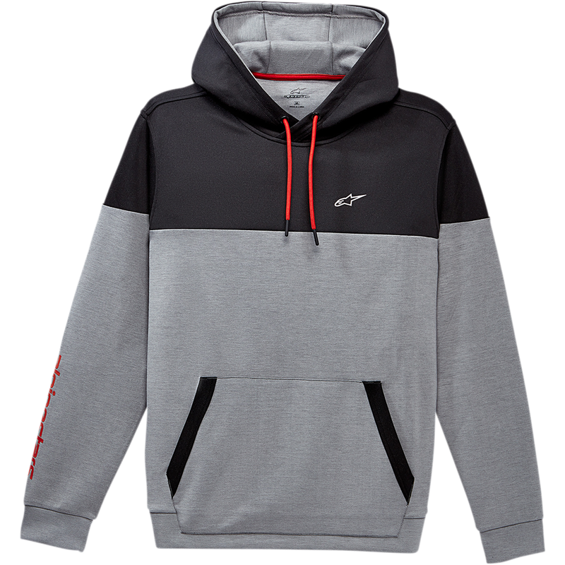 Sudadera con capucha Focus de ALPINESTARS, gris jaspeado, grande, 1230512001026L