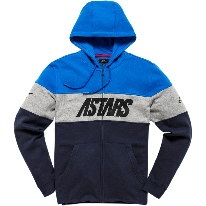 Sudadera con capucha y cremallera Grupo ALPINESTARS - Azul/azul marino - Grande 1210533007270L