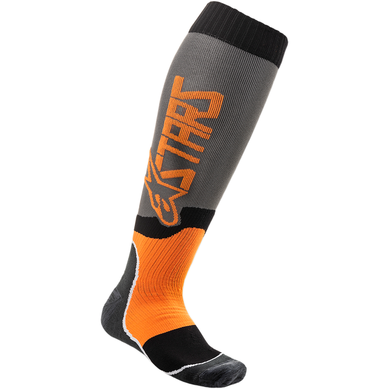 ALPINESTARS MX Plus 2 Socks - Gray/Orange - Large/2XL 4701920-9040L2X