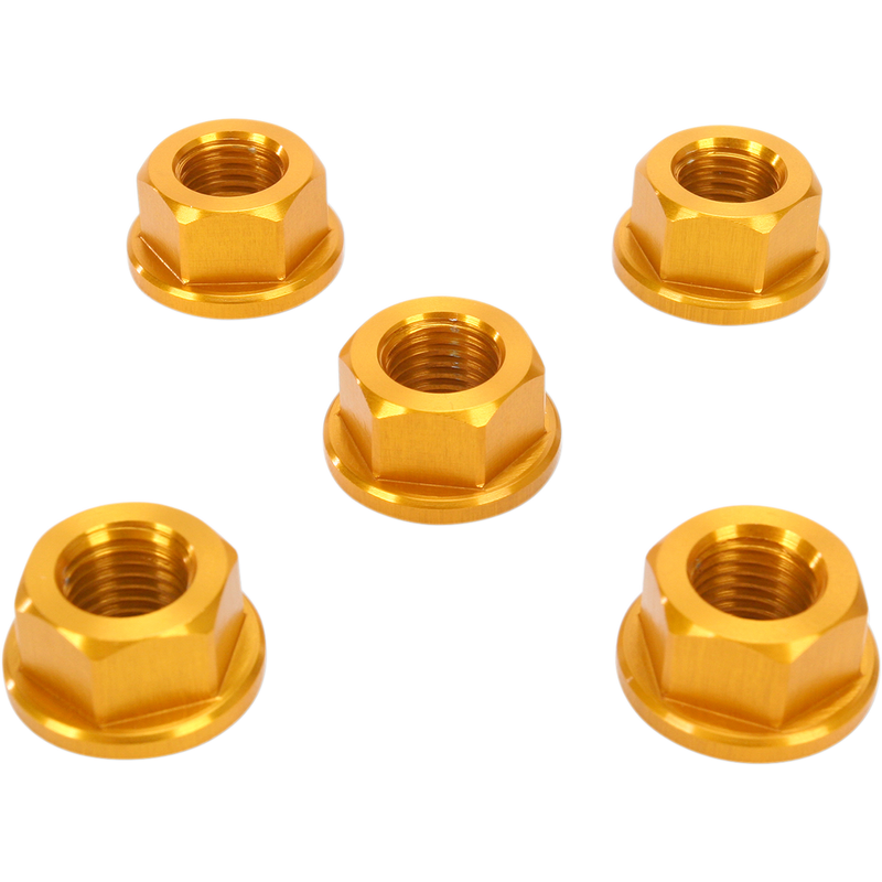 DRIVEN RACING Aluminum Sprocket Nuts - Gold - M10 x 1.25 DSN5GD