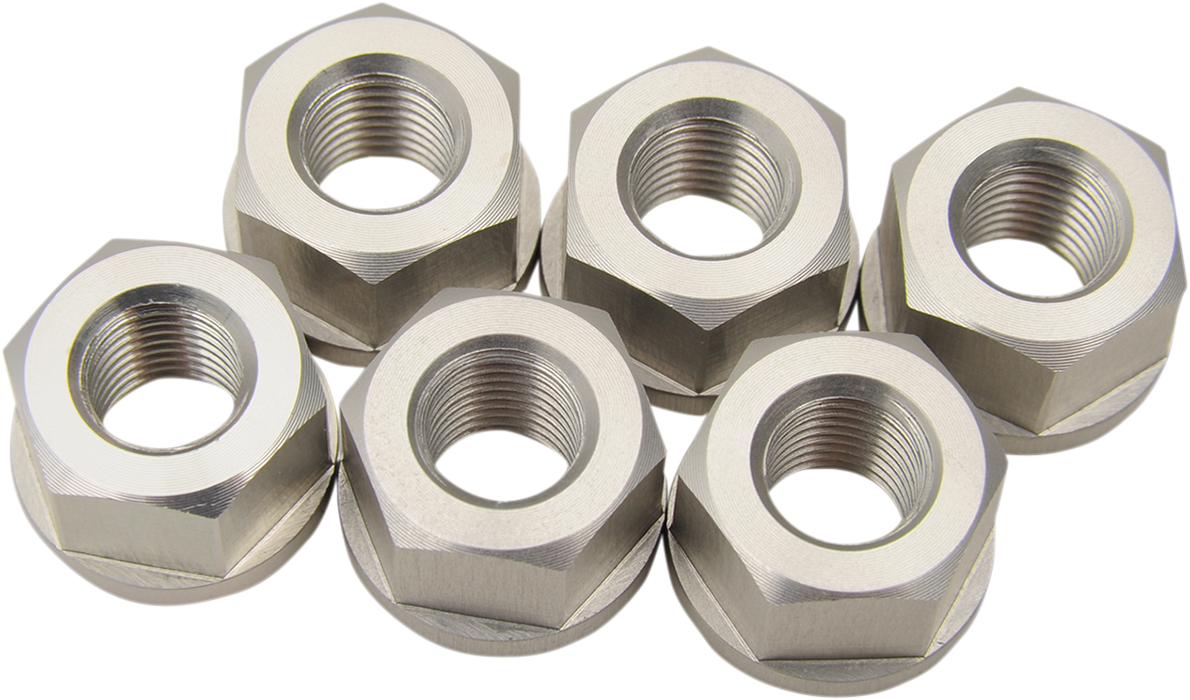 DRIVEN RACING Aluminum Sprocket Nuts - Silver - M10 x 1.25 DSNSL