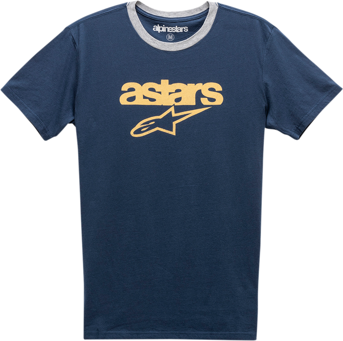 ALPINESTARS Match T-Shirt - Navy/Heather Gray - Large 1211740107026L