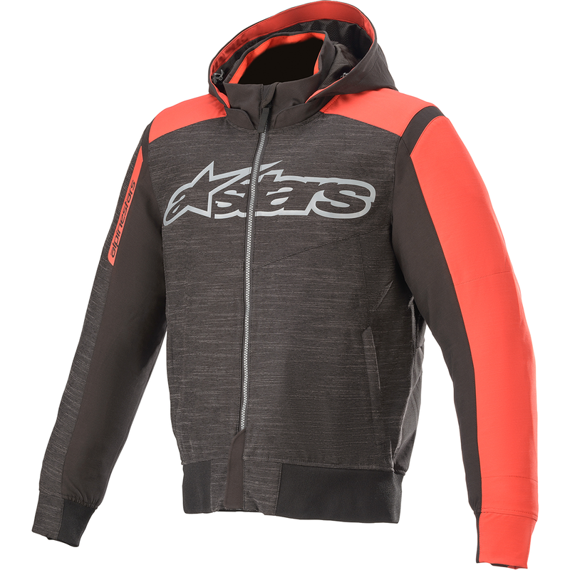 Sudadera con capucha ALPINESTARS Rhod Windstopper - Negro/gris/rojo - 2XL 4200420-1123-2X