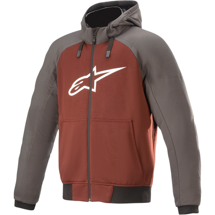 Sudadera con capucha cromada ALPINESTARS - Gris/Naranja quemado - Pequeña 4200918-9134-S