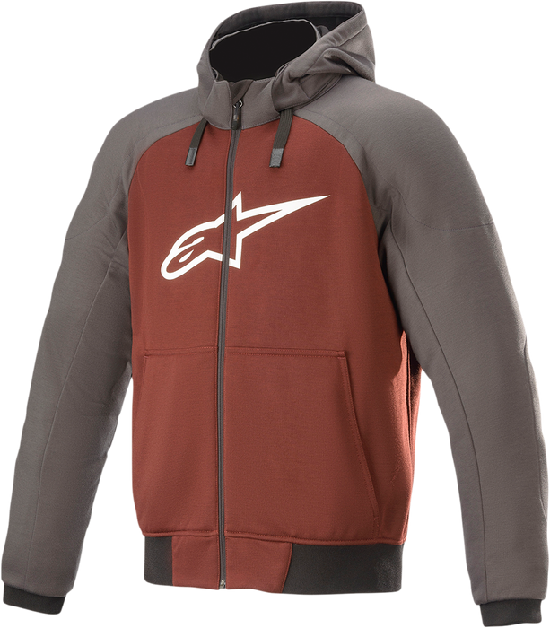 ALPINESTARS Chrome Hoodie - Gray/Burnt Orange - 2XL 4200918-9134-2X