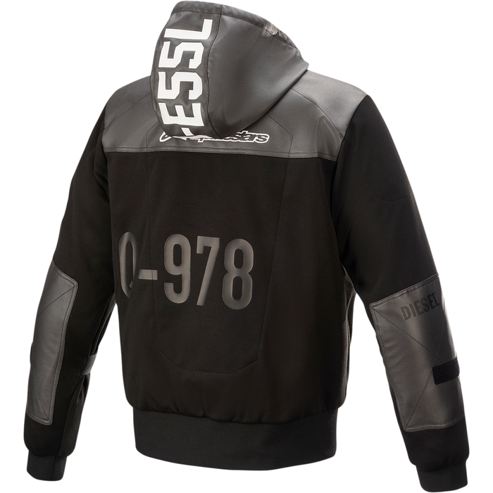 Sudadera con capucha Shotaro de ALPINESTARS, negra, talla grande 4207421-10-L