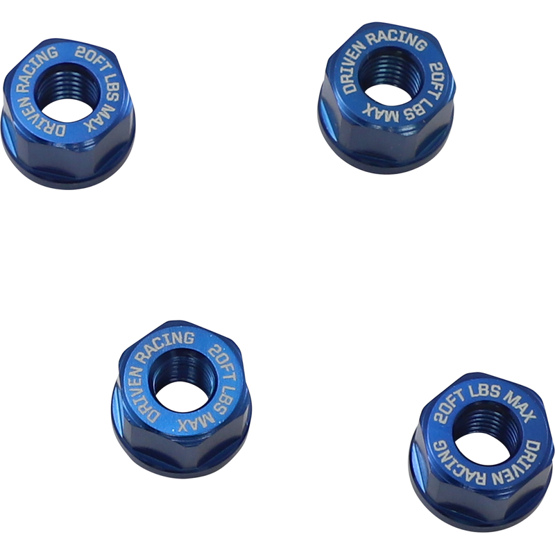 DRIVEN RACING Aluminum Sprocket Nuts - Blue - M8 x 1.25 DSN-02-BL