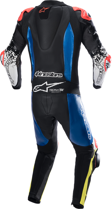 ALPINESTARS GP Tech Suit v4 - Black/Blue/Yellow Fluorescent