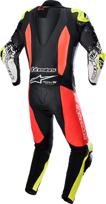 ALPINESTARS GP Tech Suit v4 - Black/Red Fluorescent/Yellow Fluorescent