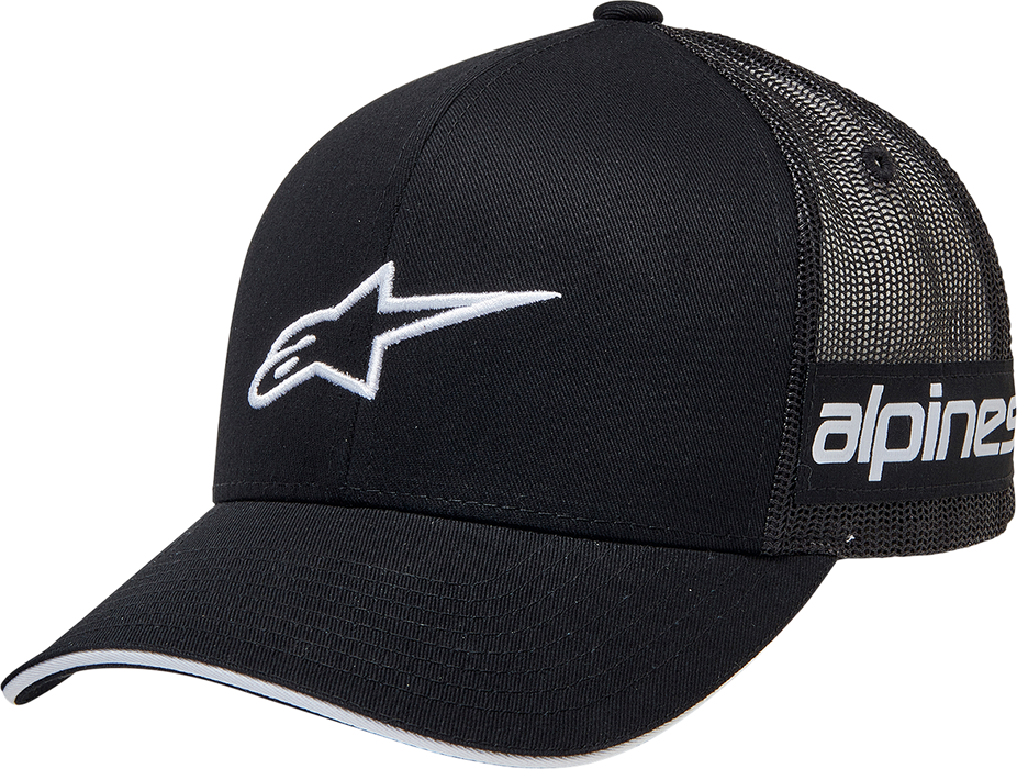 ALPINESTARS Back Straight Hat - Black - One Size 1212813401010OS