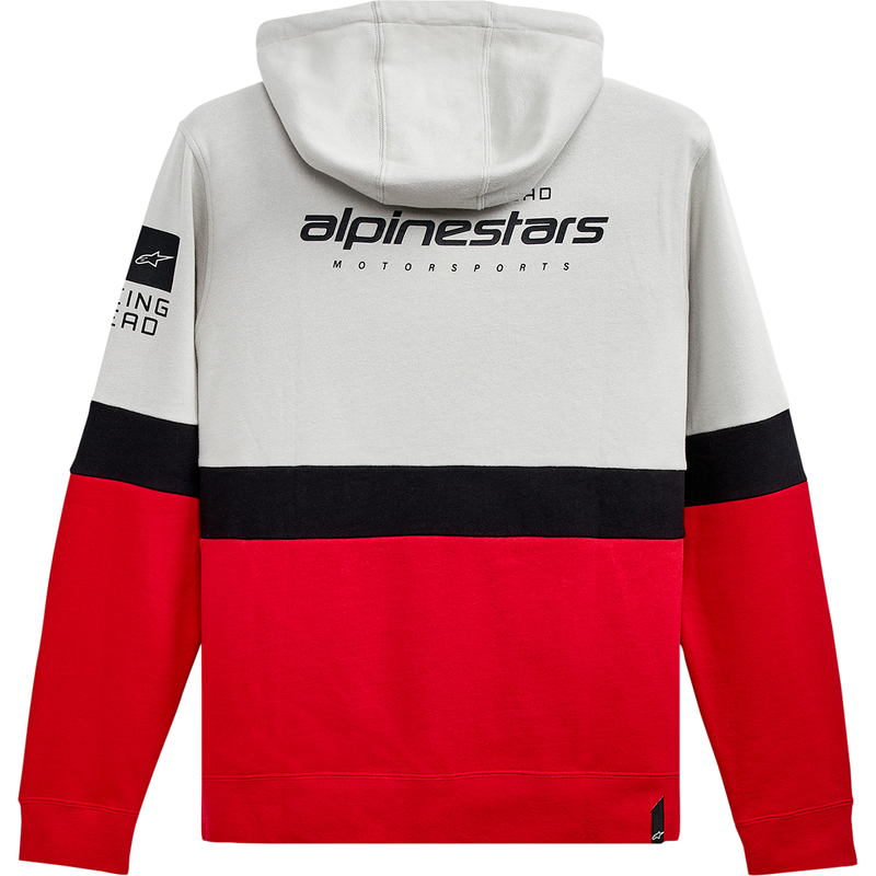 Sudadera con capucha y cremallera Position de ALPINESTARS: plata, negro y rojo, talla 2XL 12125302210962X