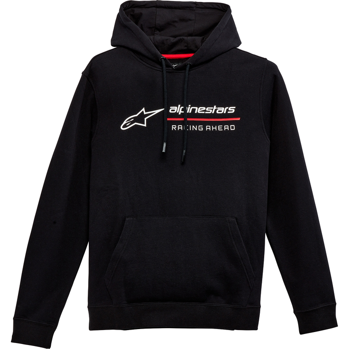 Sudadera con capucha Linear Race de ALPINESTARS, color negro, talla grande 1232-51000-10-L