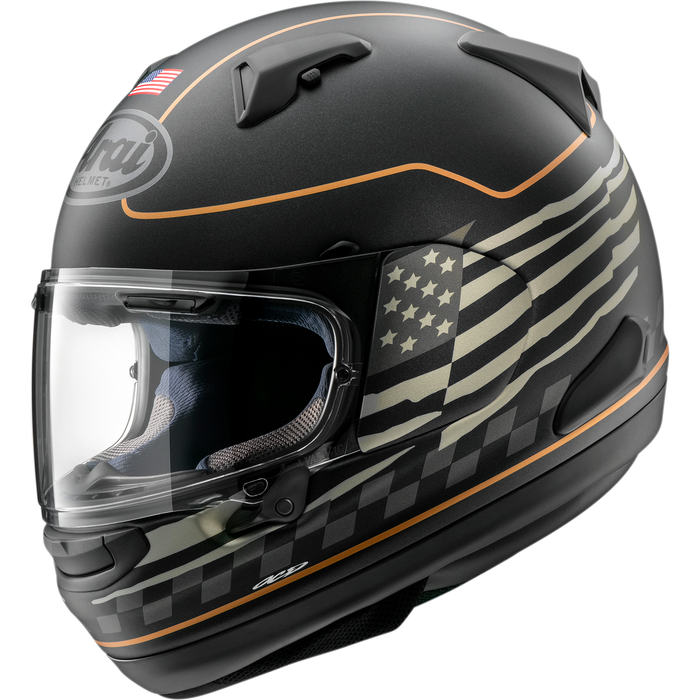 Casco ARAI Signet-X - Bandera de EE. UU. - Negro escarchado