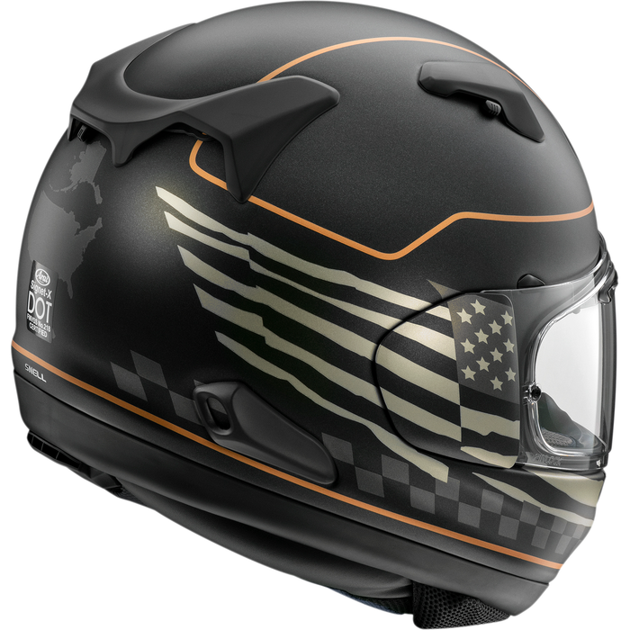 Casco ARAI Signet-X - Bandera de EE. UU. - Negro escarchado